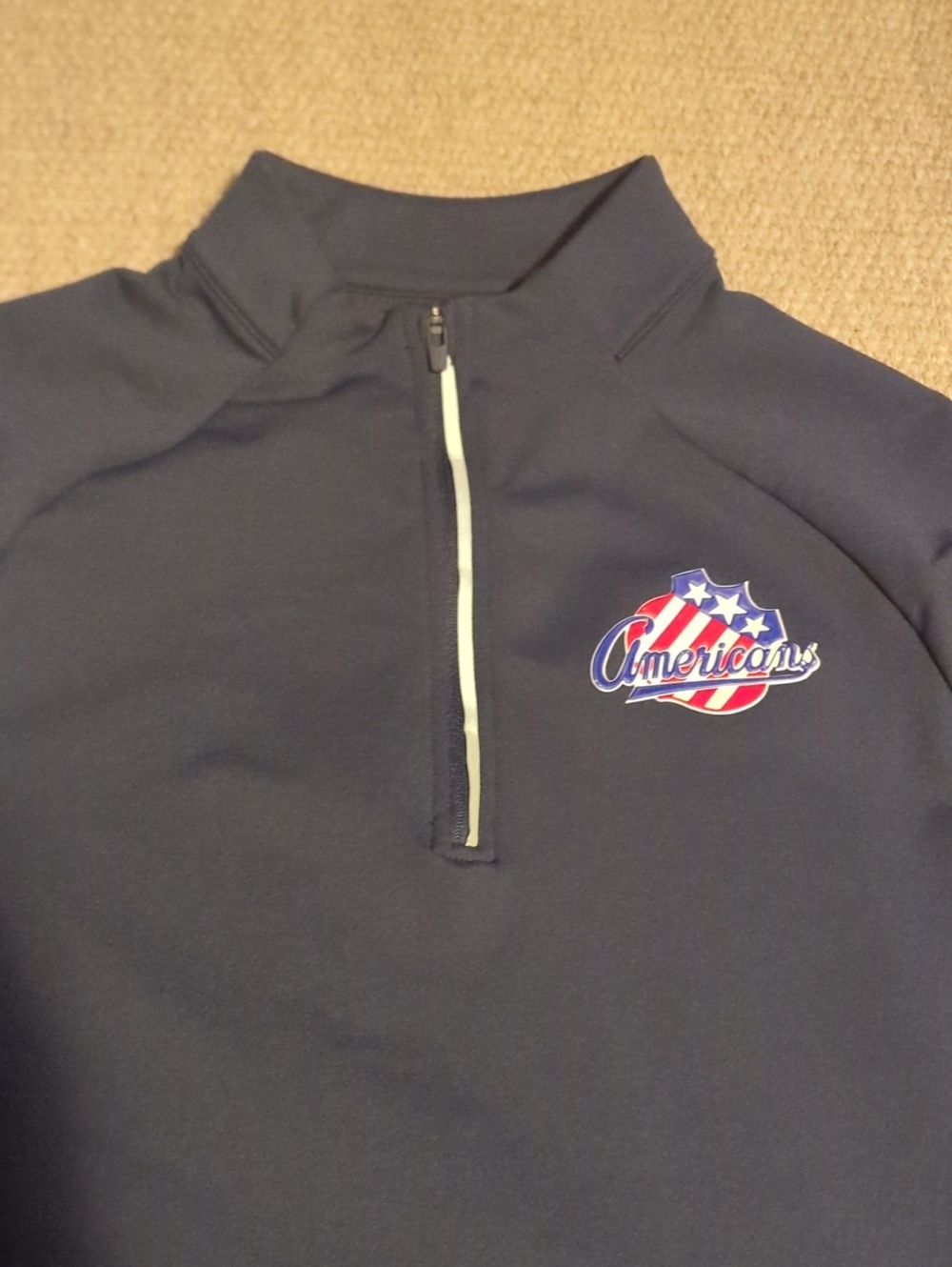 Rochester Americans Team Issued To Jason Karmanos (GM) Loogaro Quarter Zip Sz M